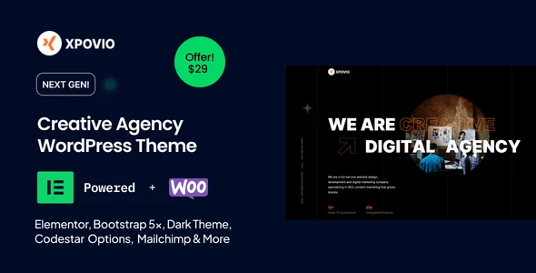 Xpovio – Creative Digital Agency WordPress Theme